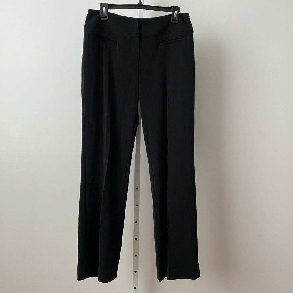 Margaret M Size 10‎ Black Dress Pants Straight Leg Textured Office Workwear